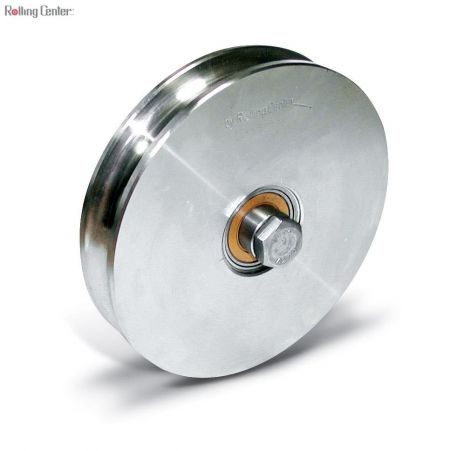Laufrolle mit zwei Lagern O-Nut ø160 - Inox