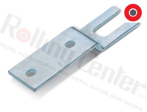 Gebogener Verbinder für 176x50x5 Distanzschiene für GIPI4RP / PZ - weiß verzinkt