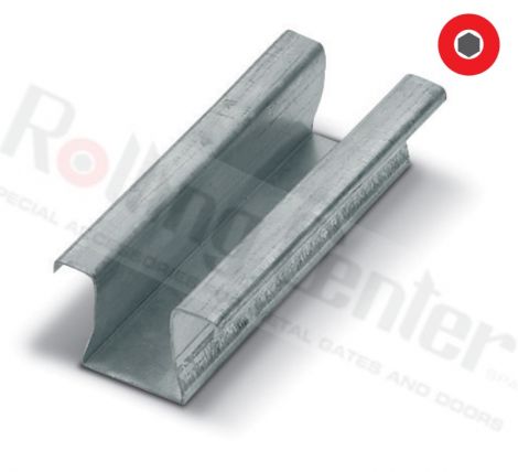 Untere Führungsschiene 6m 81 / 31x50 - weiß verzinkt