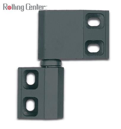 Doppelblatt-Glasscharnier 100x66 / 42 - schwarz lackiert