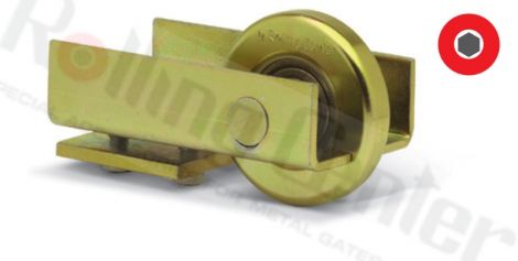 Auflaufrolle für Basic Schiene - gelb verzinkt
