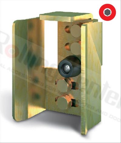 Einstellbarer oberer Torfangstück - Breite 44÷84 mm - gelb verzinkt