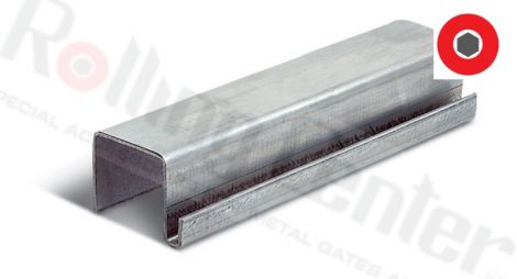 Obere Distanzschiene für Falttüren - 6m 40x41x2 - weiß verzinkt