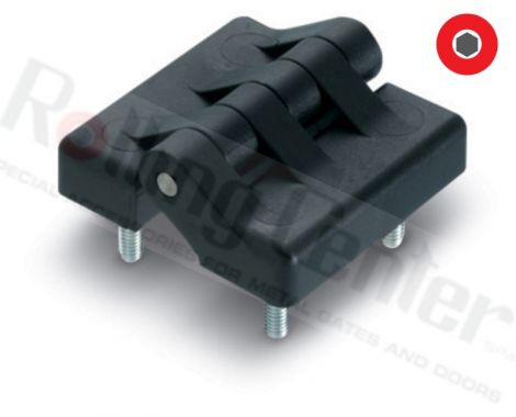 Nylonscharnier 65x65 mit Befestigungsschrauben