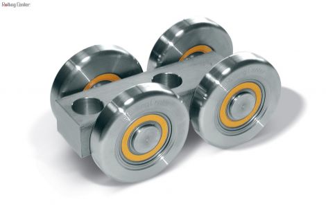 Rollapparat mit zwei Achsen - seitlich und mittig - ø70 - Inox