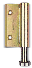 Kleines - unteres einblättriges Scharnier 67x100 mit ø40 Lager und ø16 Stift - gelb verzinkt