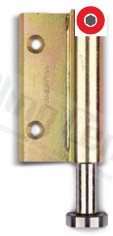 Großes - unteres einblättriges Scharnier 80-5x140 mit ø40 Lager und ø20 Stift - gelb verzinkt