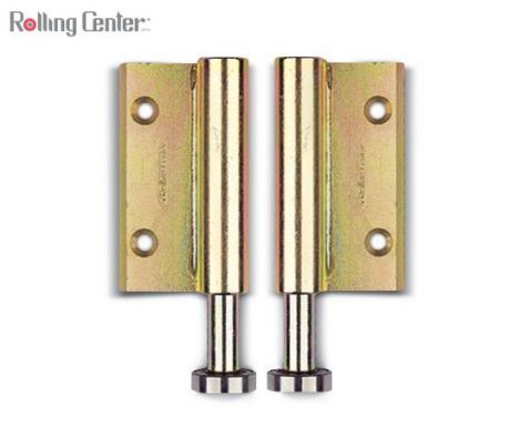 Großes - unteres einblättriges Scharnier 80-5x140 mit ø40 Lager und ø20 Stift - gelb verzinkt (Flach)