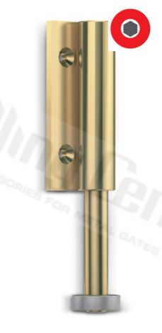 Großes - unteres einblättriges Scharnier 54x140 mit ø40 Lager und ø20 Stift - gelb verzinkt