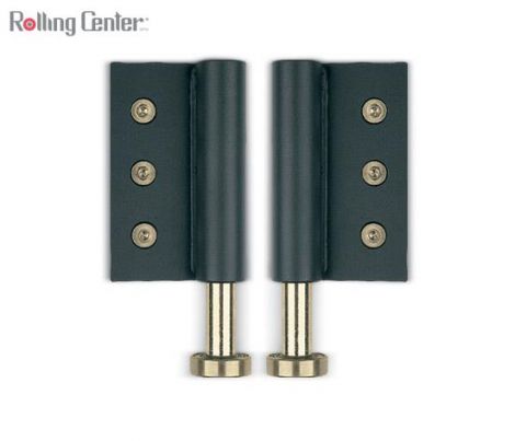 Unteres einblättriges Scharnier 85x140 von Innen montierbar - ø40 Lager und ø20 Stift - schwarz lackiert