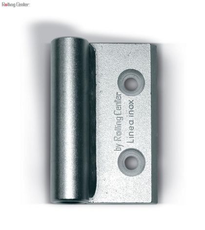 Kleines - oberes einblättriges Scharnier 67x100 ohne Stift - INOX (flach)
