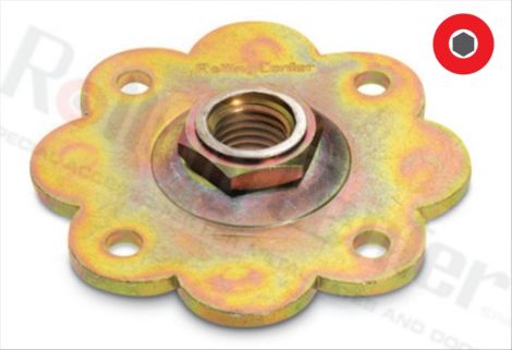 Dekorative Torangelplatte M20 - verstellbar - gelb verzinkt