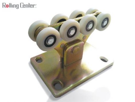 Selbsttragender Rollapparat Basic mit 8 Polyamid Rollen ø48x12.5| gelb verzinkt