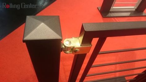 Einstellbares Torband M30 50x50 - mit Rahmenklemme und Befestigungsplatte zum Schrauben